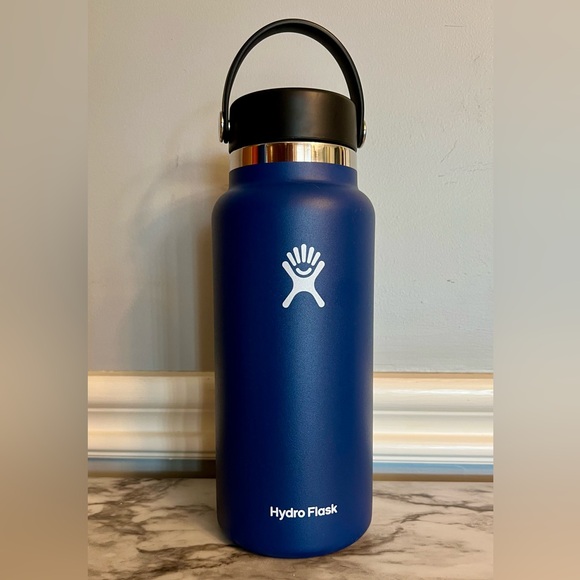 32oz Wide Mouth Hydro Flask Water Bottle Midnight - Picture 1 of 5